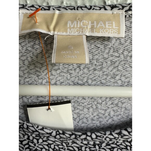 Michael Kors Womens Small Black Floral Fairy Grounge Long Bell Sleeve Boho Top - Picture 5 of 6